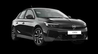 Schräge Frontansicht auf einen Opel Corsa Edition, freigestellt