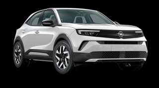 Schräge Frontansicht auf einen Opel Mokka Edition, freigestellt