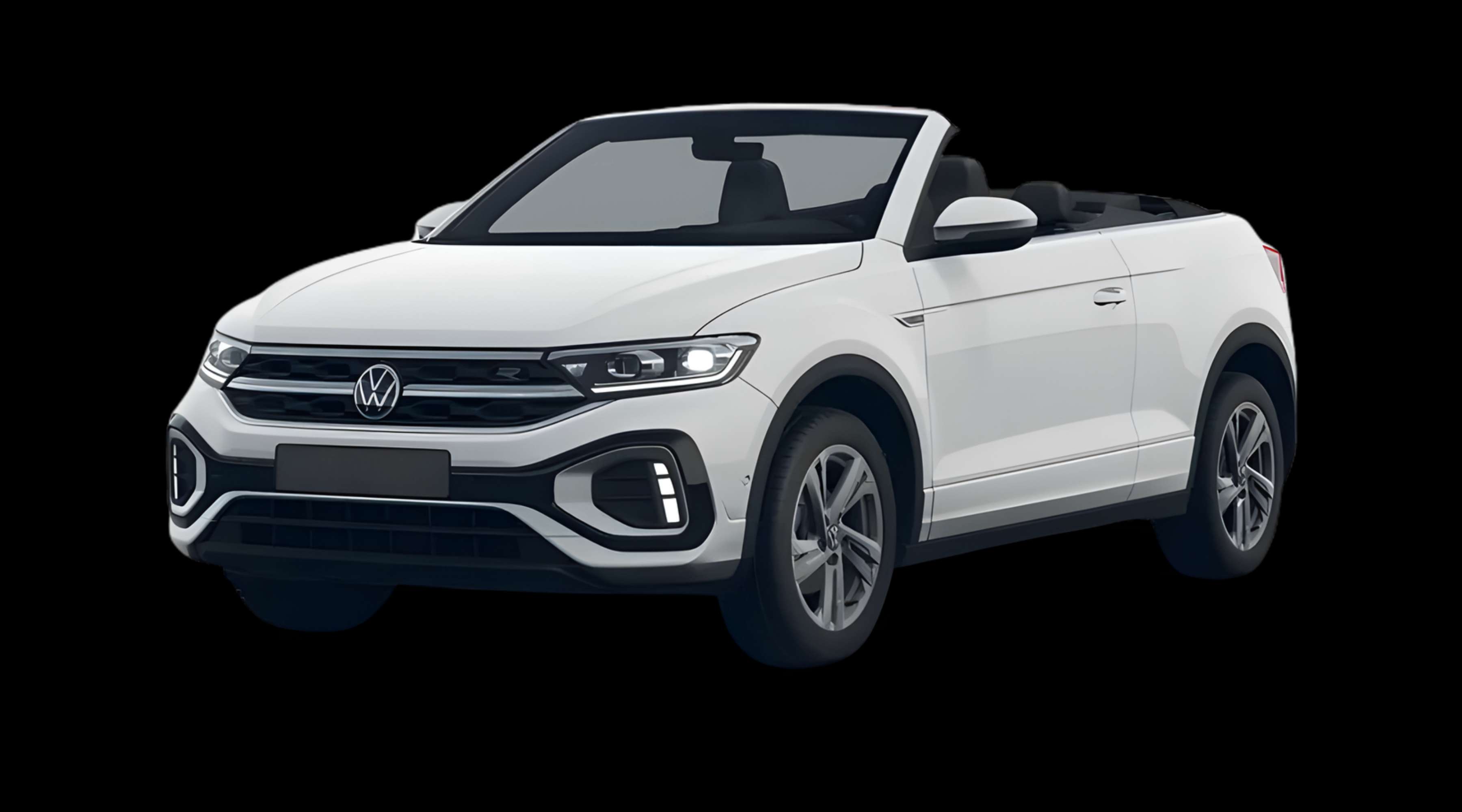 Schräge Frontansicht eines Volkswagen T-Roc, freigestellt