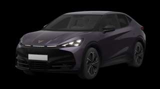 Schräge Frontansicht auf einen CUPRA Tavascan Endurance, freigestellt