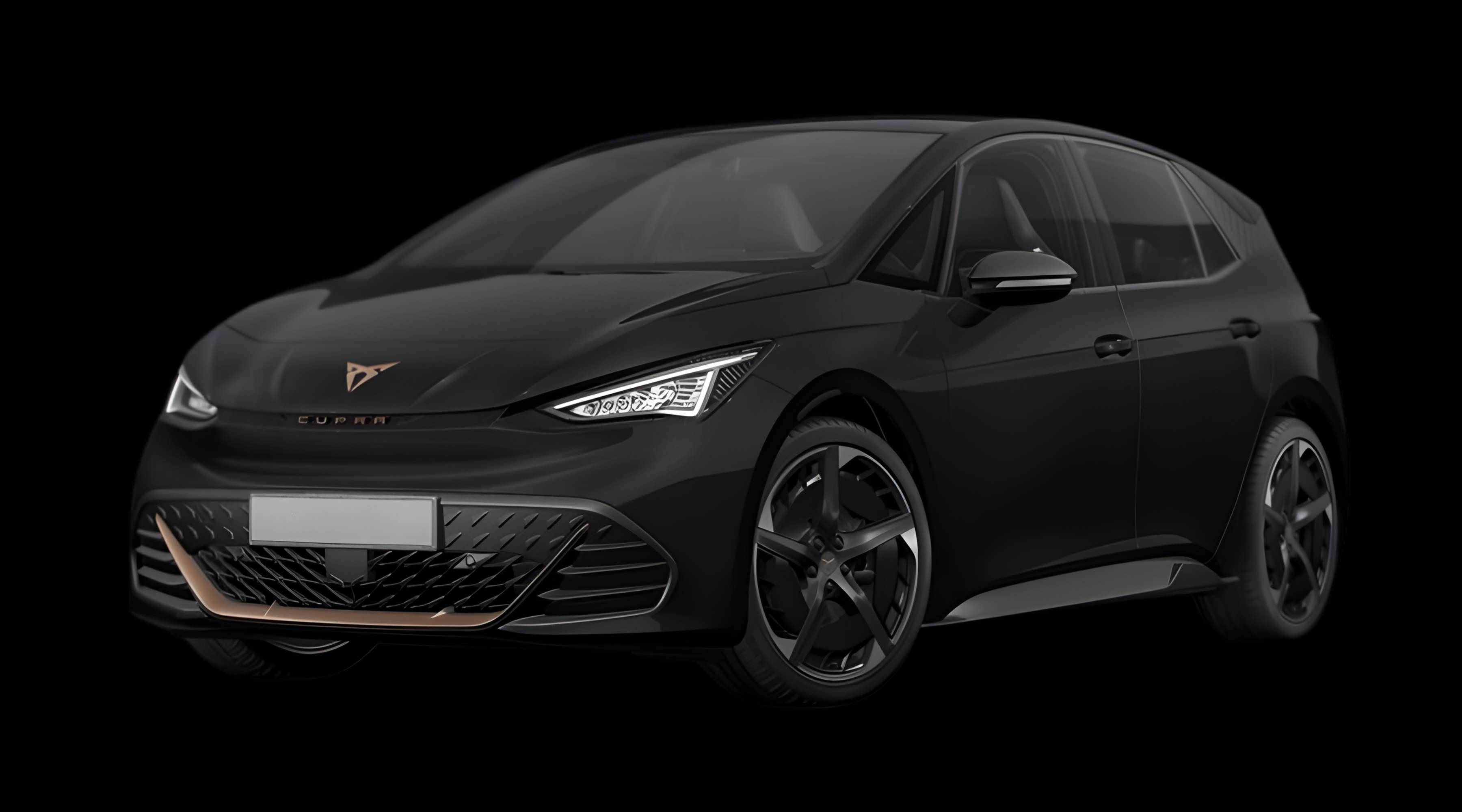 Schräge Frontansicht eines CUPRA Born, freigestellt