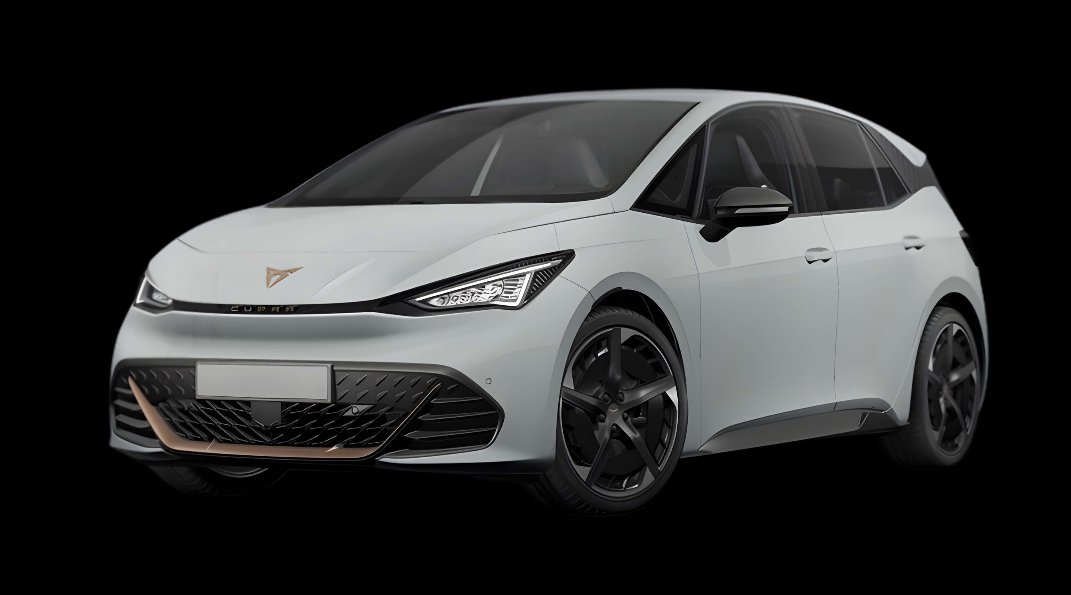 Schräge Frontansicht eines CUPRA Born, freigestellt