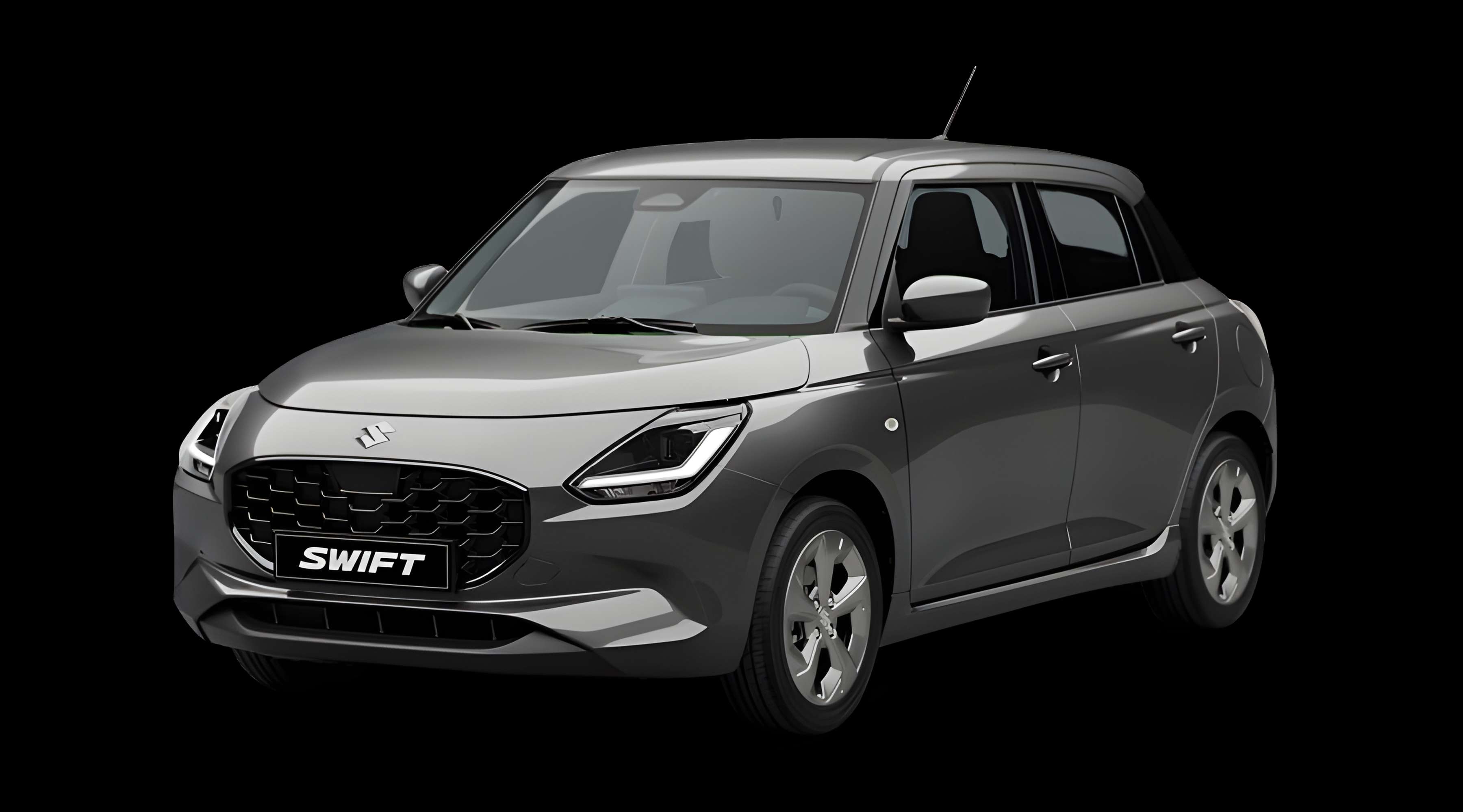 Schräge Frontansicht eines Suzuki Swift, freigestellt