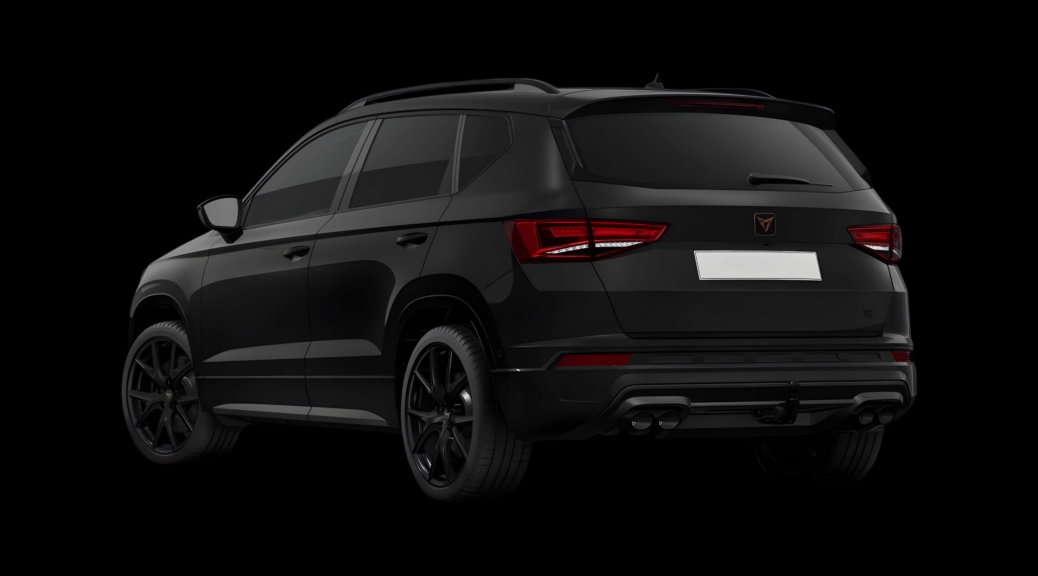 Schräge Heckansicht eines CUPRA Ateca, freigestellt
