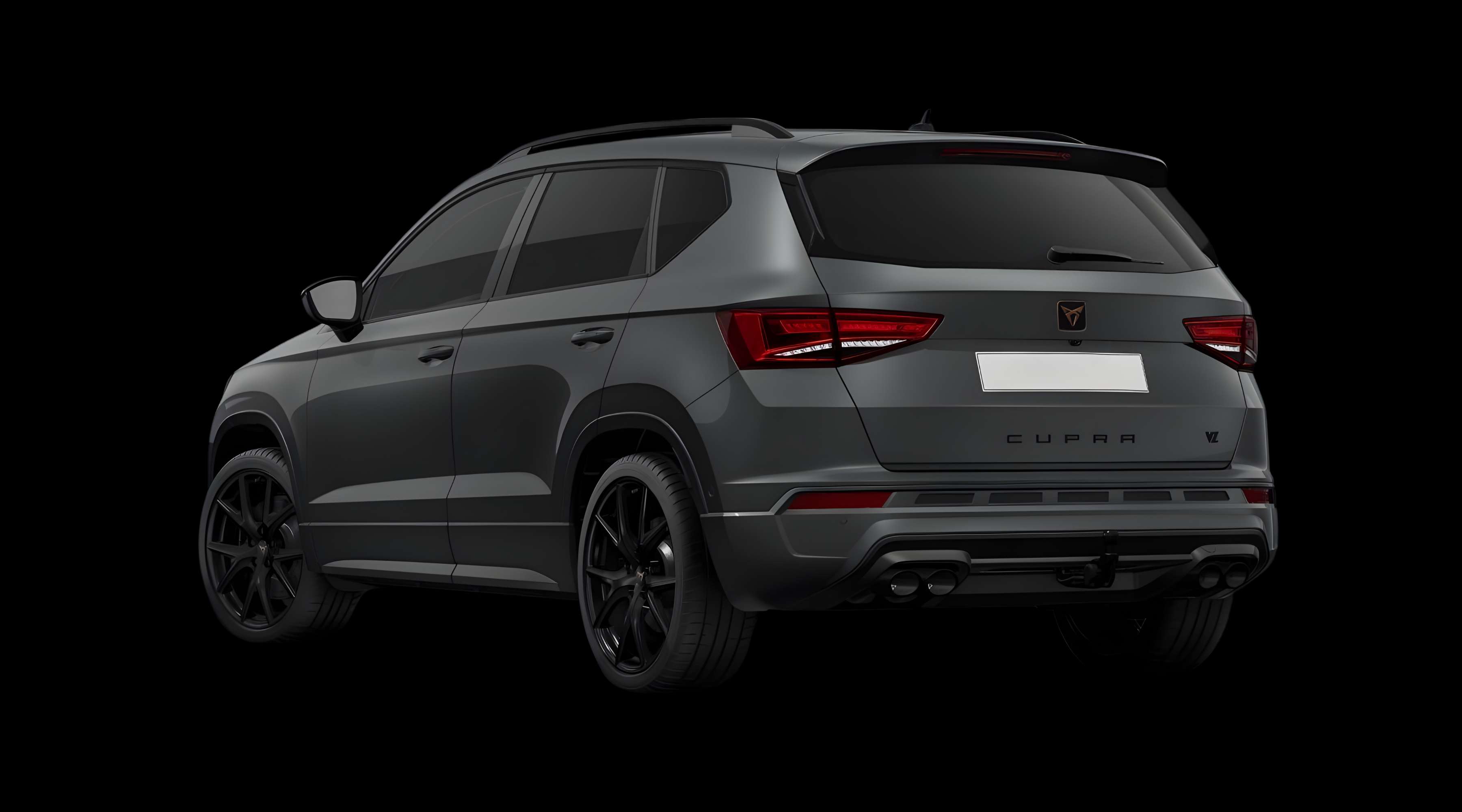 Schräge Heckansicht eines CUPRA Ateca, freigestellt