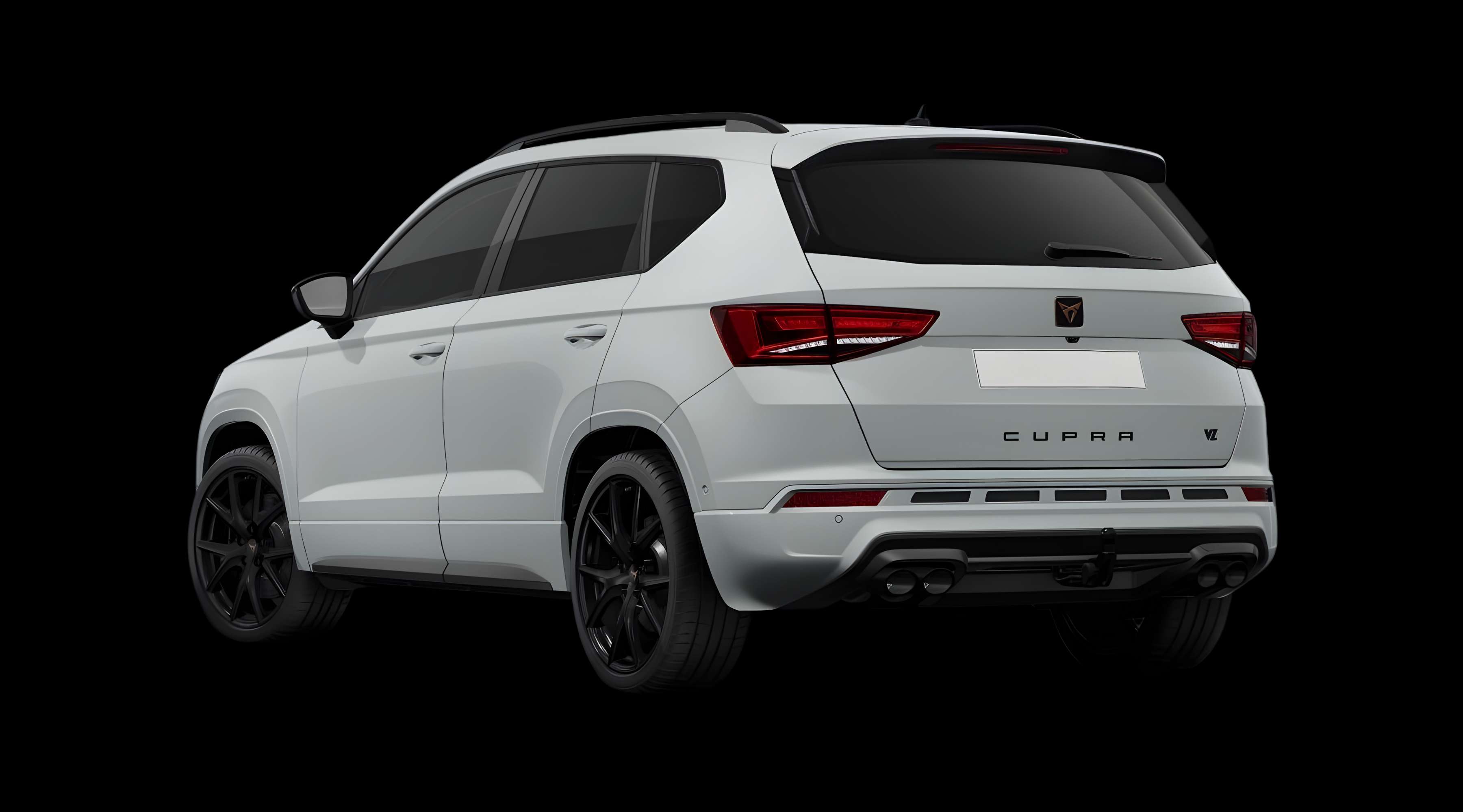 Schräge Heckansicht eines CUPRA Ateca, freigestellt