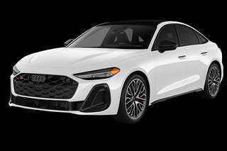 Schräge Frontansicht auf einen Audi S5 , freigestellt