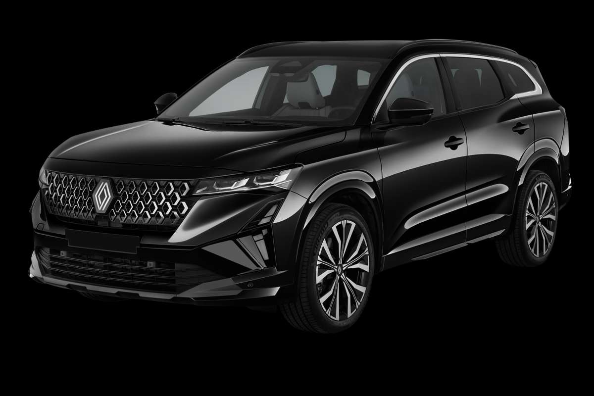 Schräge Frontansicht eines Renault Espace, freigestellt