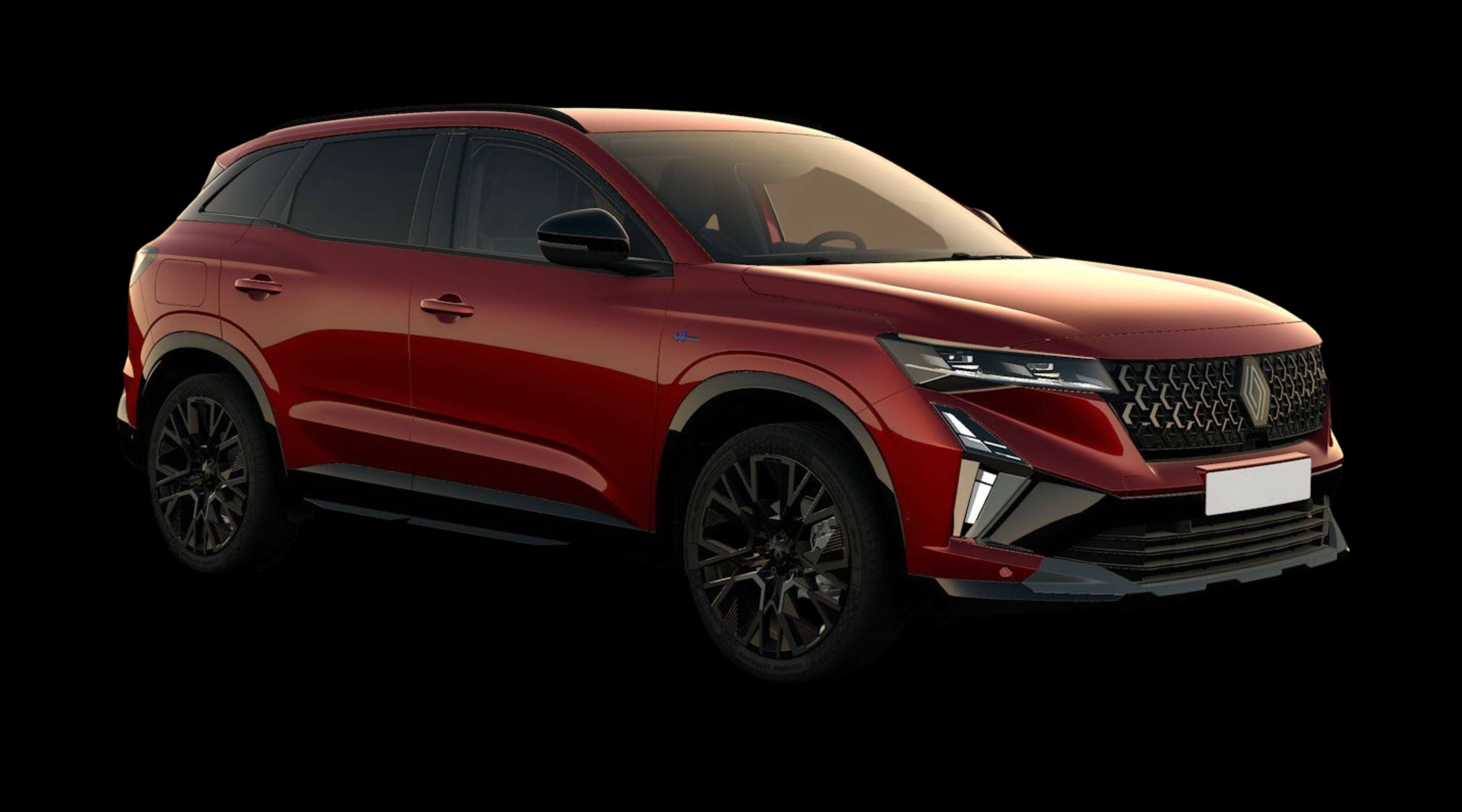 Schräge Frontansicht eines Renault Austral, freigestellt