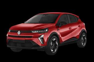 Schräge Frontansicht auf einen Renault Captur Esprit Alpine, freigestellt