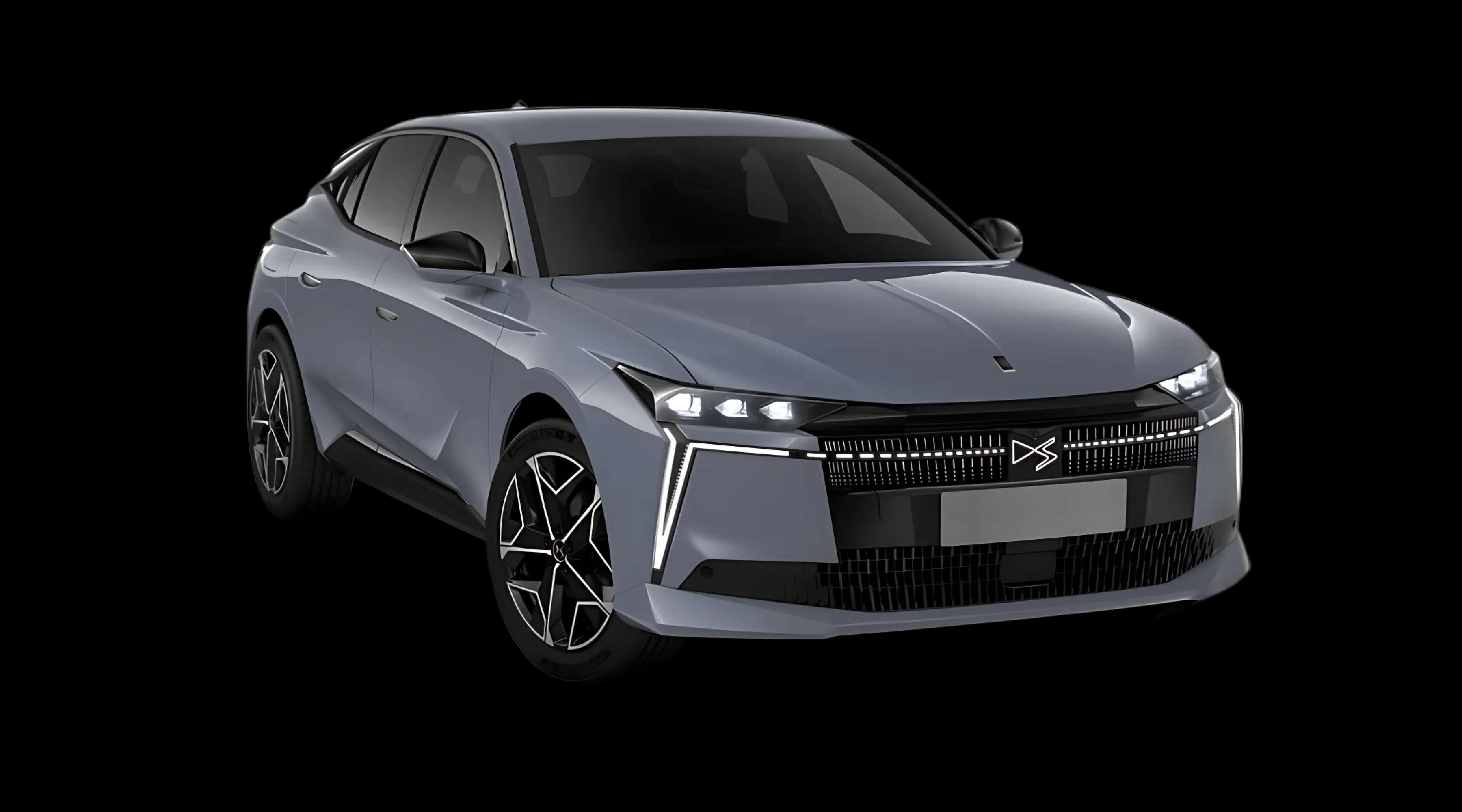 Schräge Frontansicht eines DS Automobiles Nº 4, freigestellt