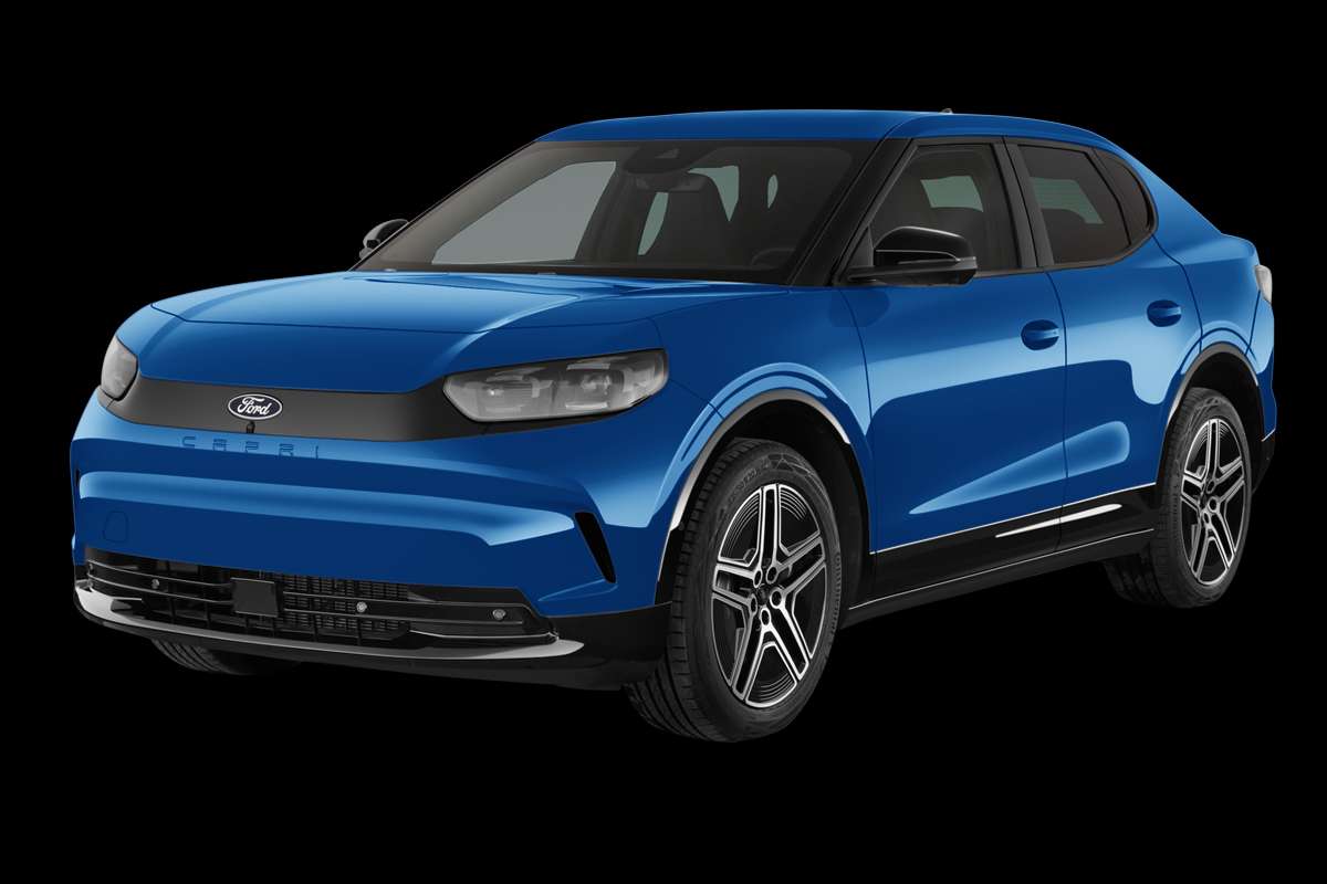 Schräge Frontansicht eines Ford Capri, freigestellt