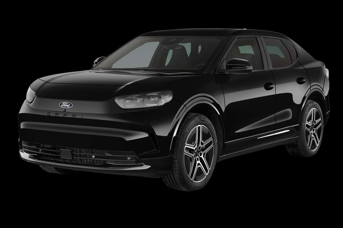 Schräge Frontansicht eines Ford Capri, freigestellt