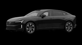 Schräge Frontansicht auf einen Volvo ES90 Core, freigestellt