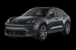Schräge Frontansicht auf einen Porsche Macan GTS, freigestellt