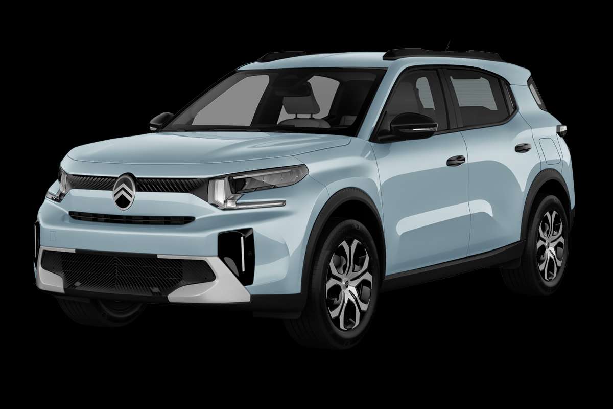 Schräge Frontansicht eines Citroën C3 Aircross, freigestellt
