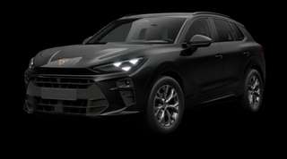 Schräge Frontansicht auf einen CUPRA Terramar , freigestellt