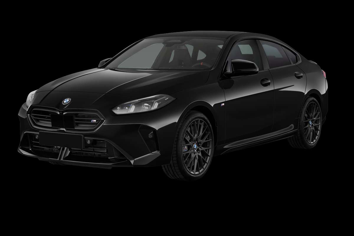 Schräge Frontansicht eines BMW 2er-Reihe, freigestellt