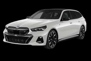 Schräge Frontansicht auf einen BMW i5 , freigestellt