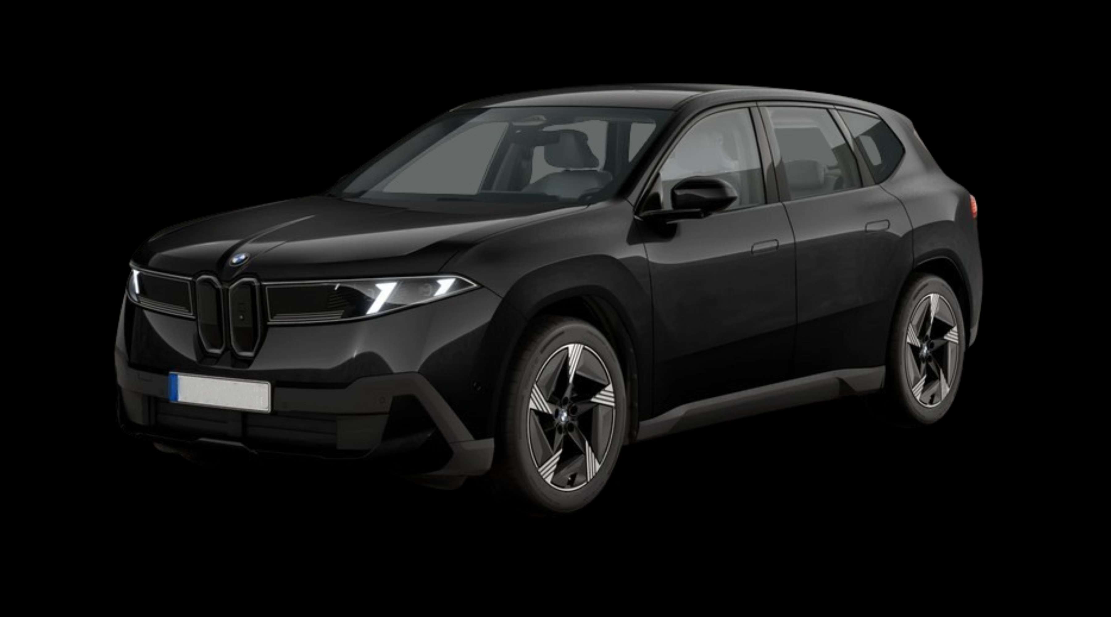 Schräge Frontansicht eines BMW iX3, freigestellt