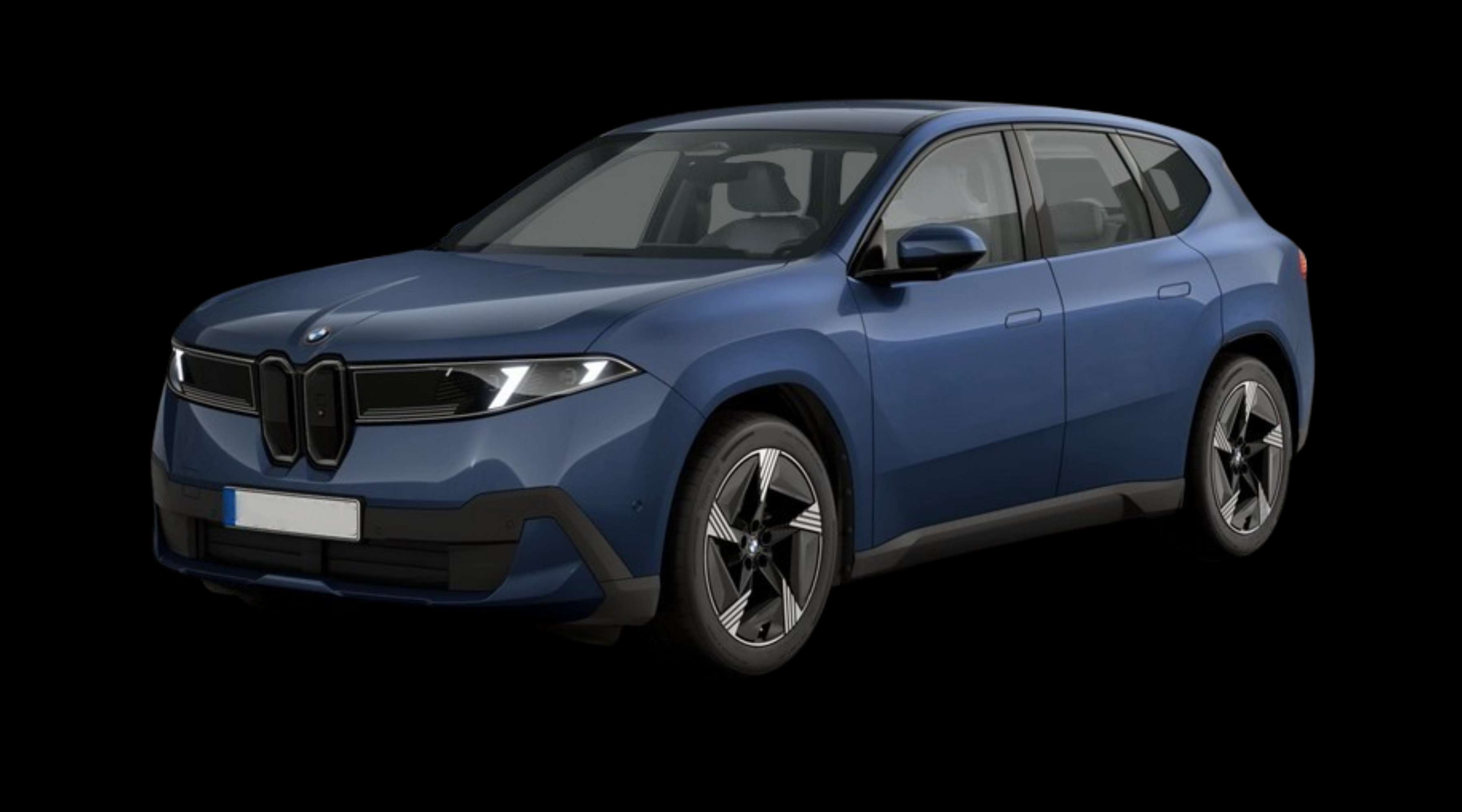 Schräge Frontansicht eines BMW iX3, freigestellt
