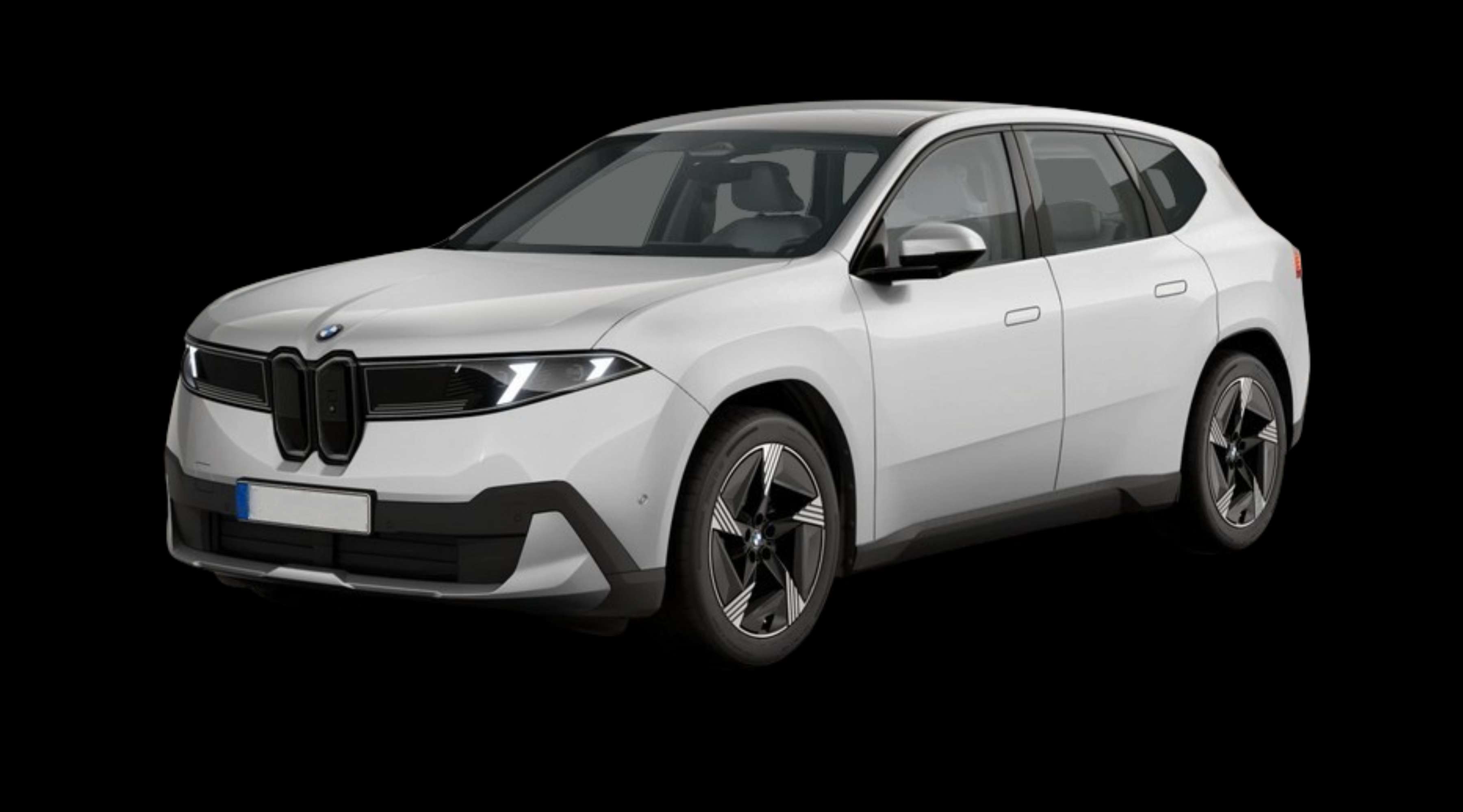Schräge Frontansicht eines BMW iX3, freigestellt
