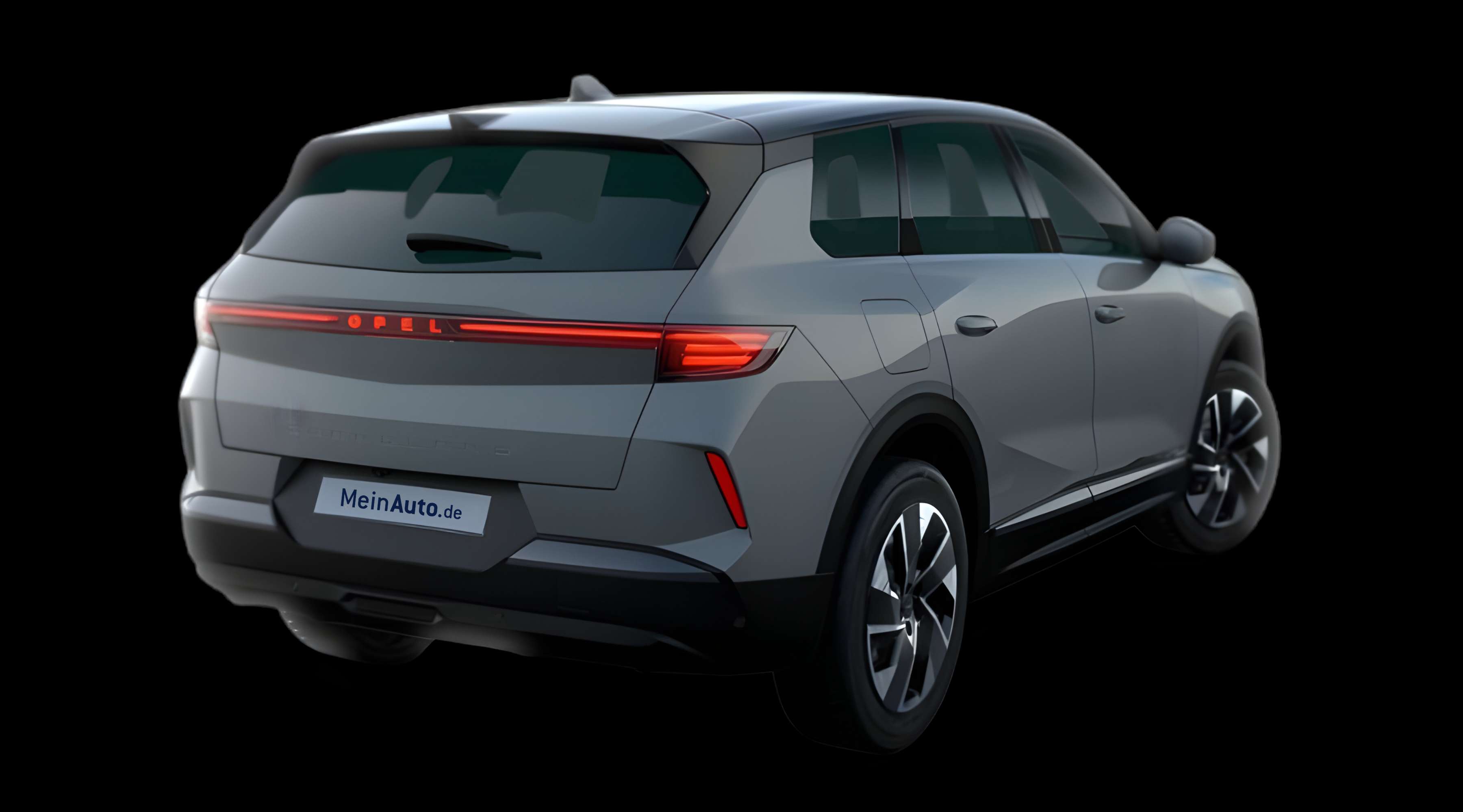 Schräge Heckansicht eines Opel Grandland, freigestellt