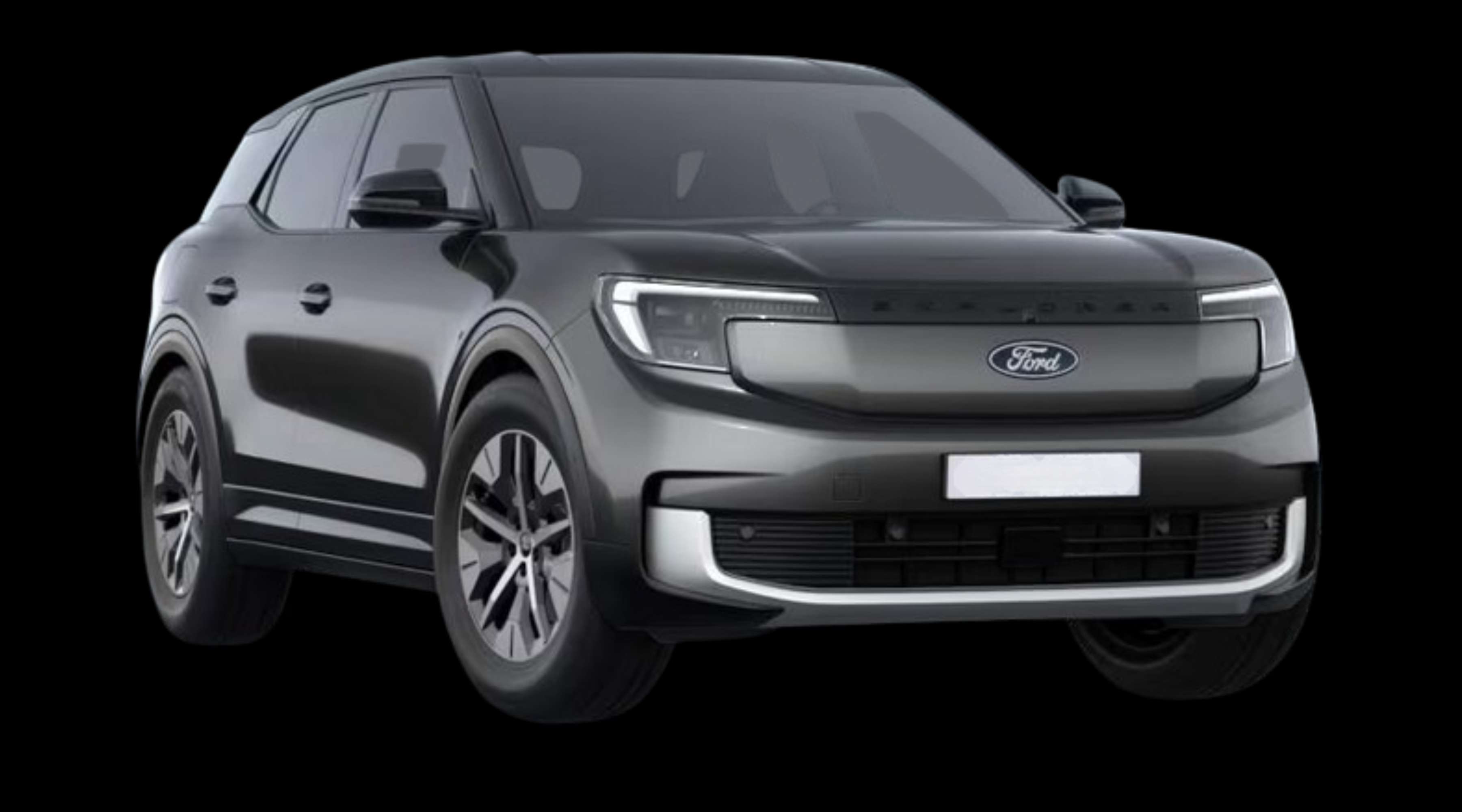 Schräge Frontansicht eines Ford Explorer, freigestellt