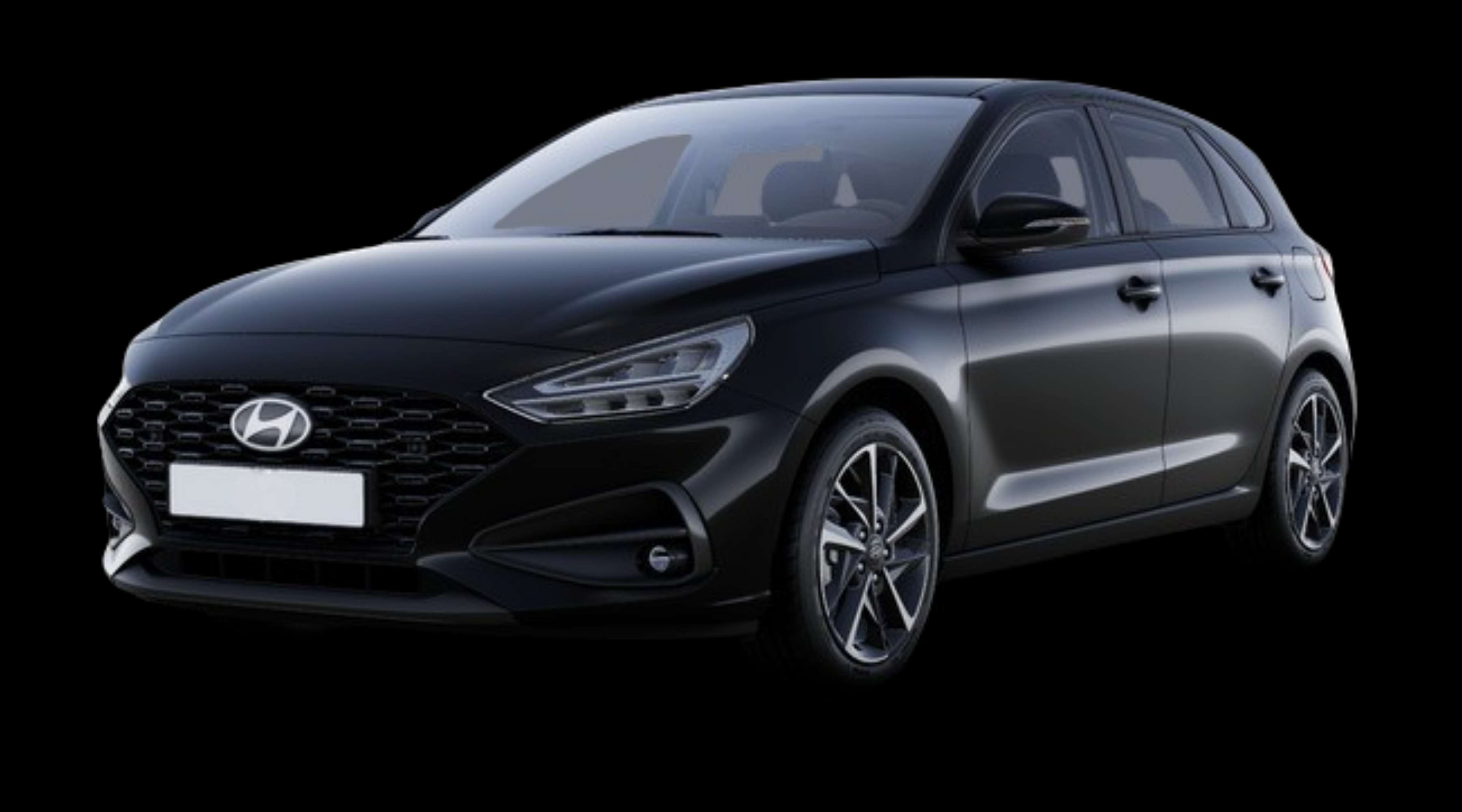 Schräge Frontansicht eines Hyundai i30, freigestellt