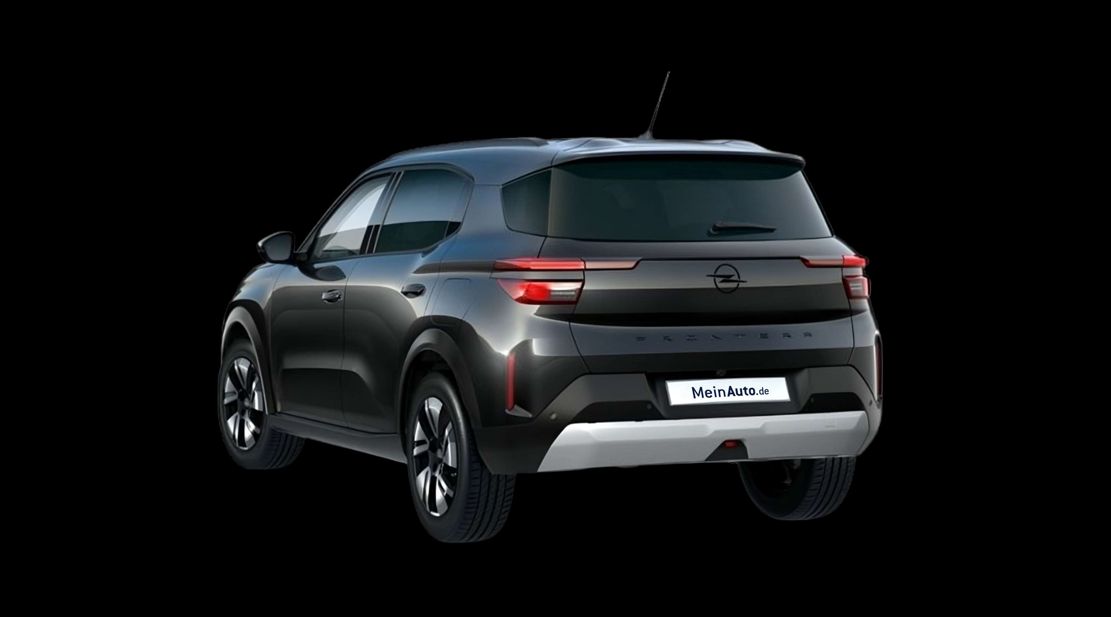 Schräge Heckansicht eines Opel Frontera, freigestellt