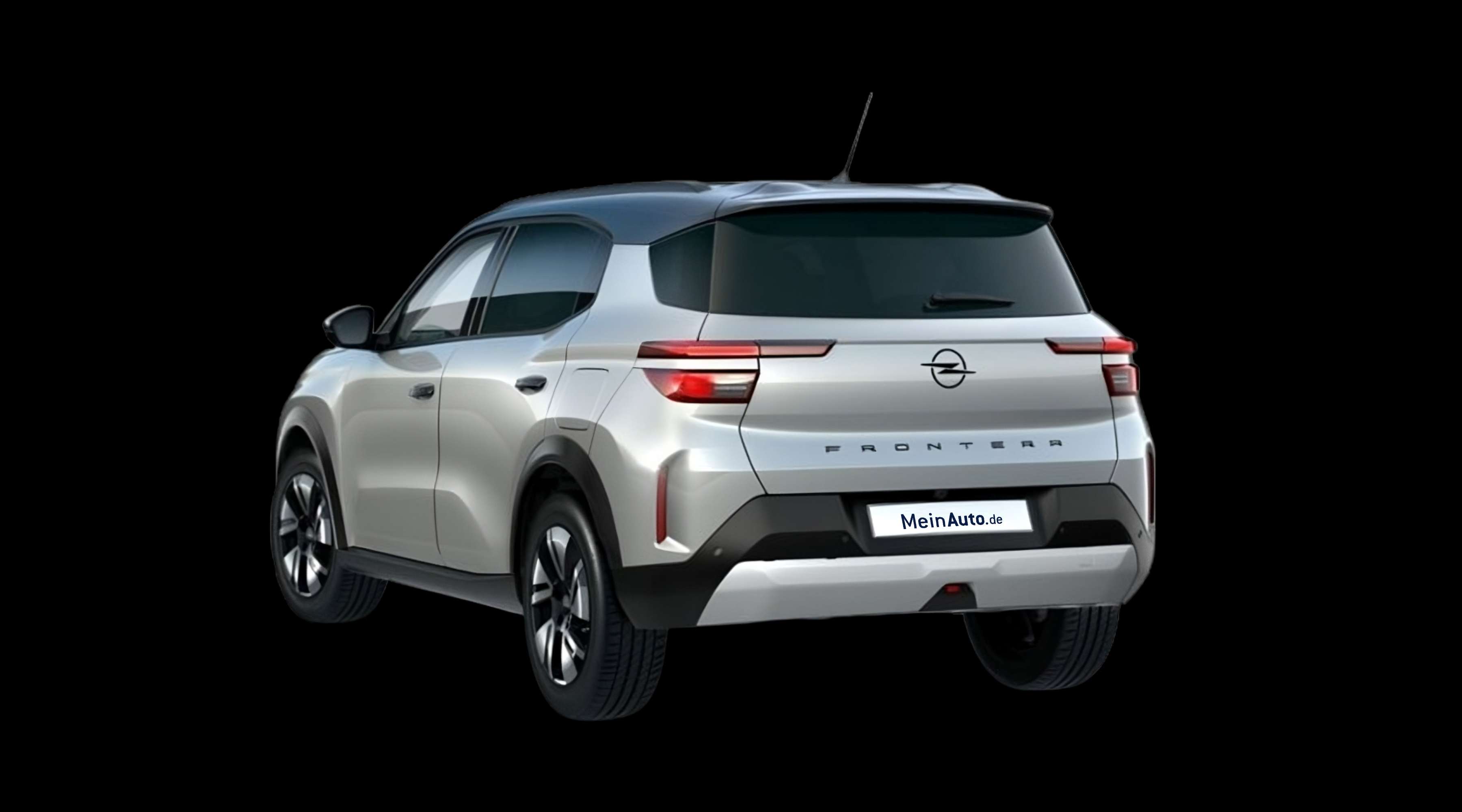 Schräge Heckansicht eines Opel Frontera, freigestellt