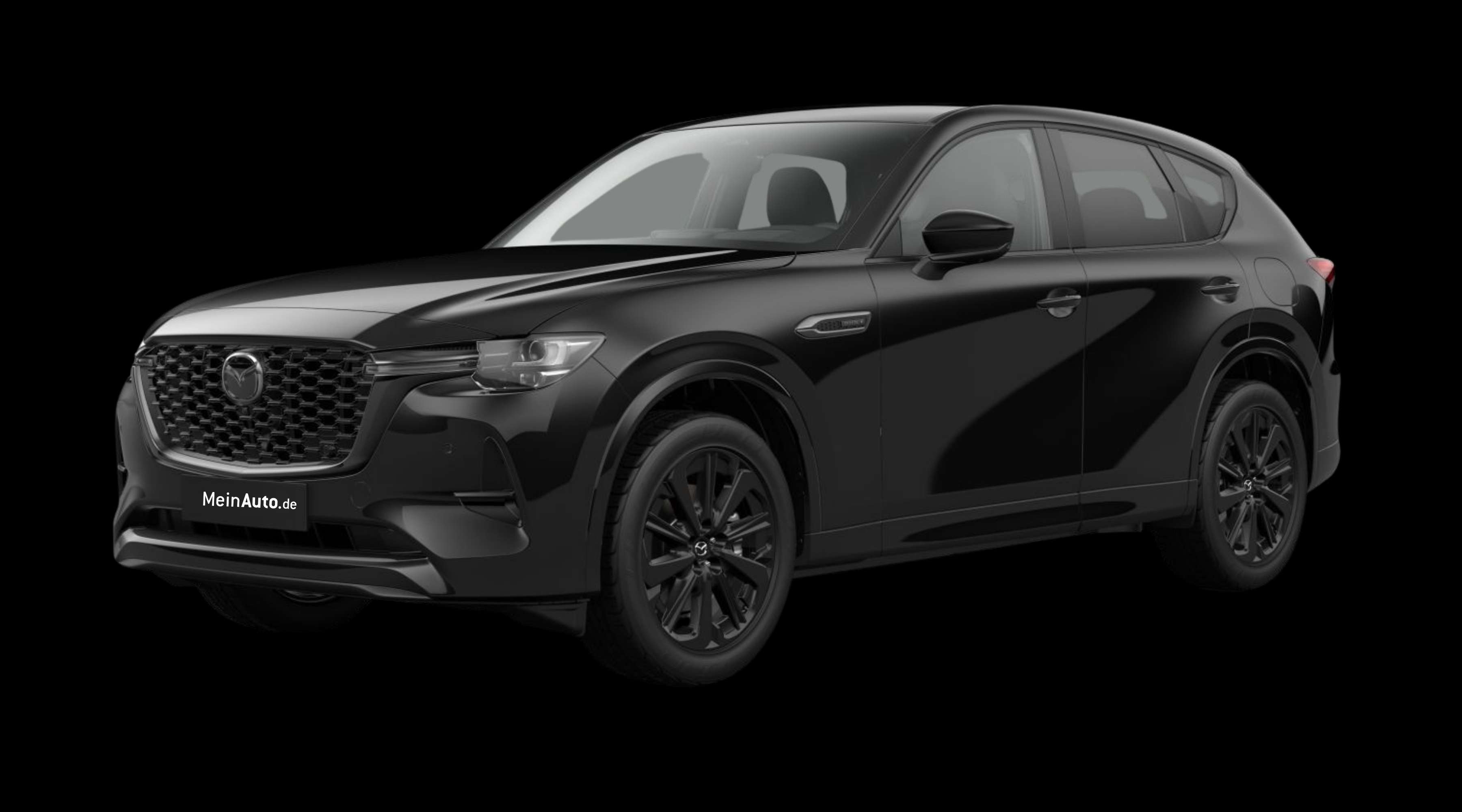 Schräge Frontansicht eines Mazda CX-60, freigestellt