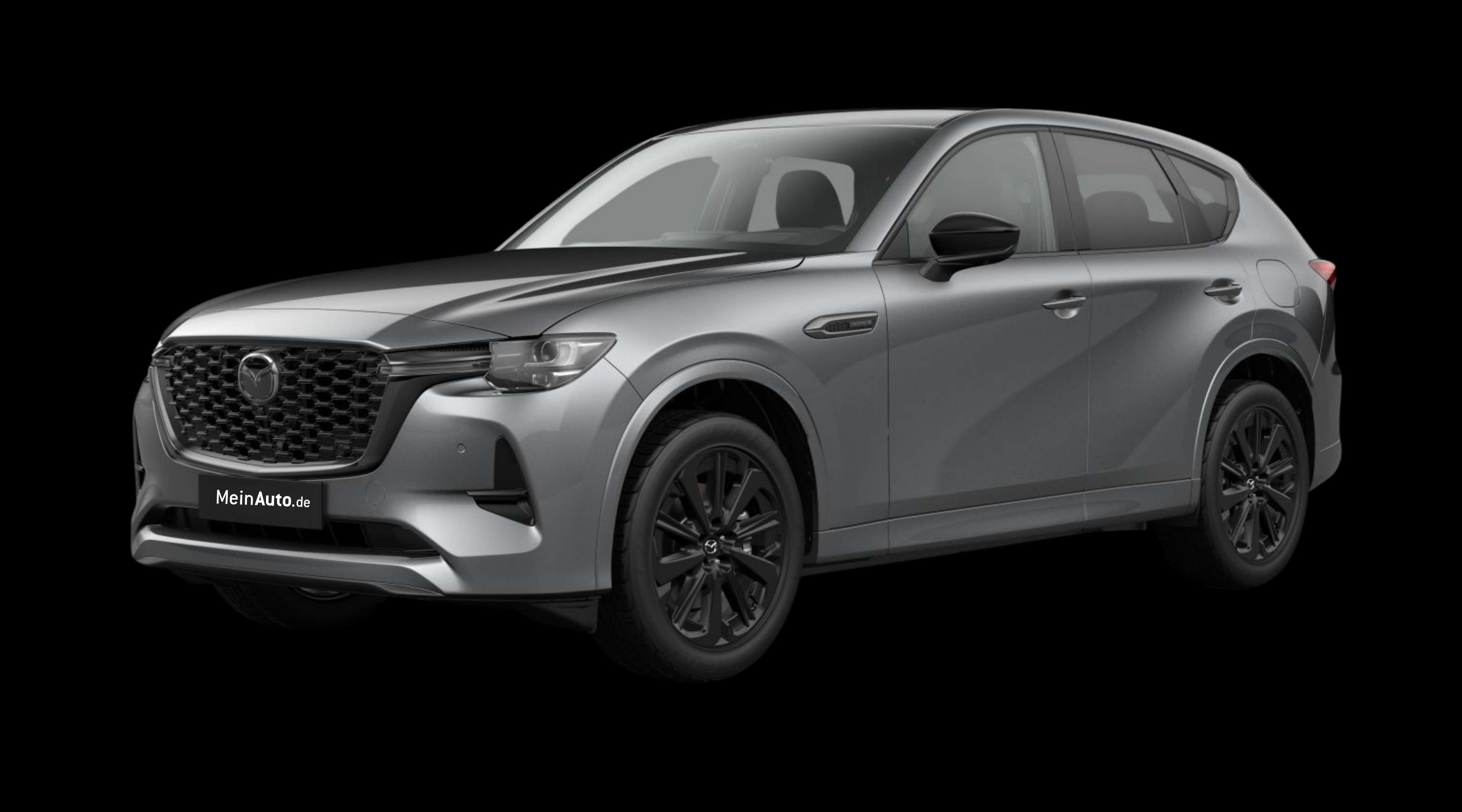 Schräge Frontansicht eines Mazda CX-60, freigestellt
