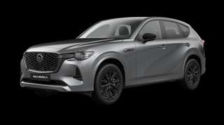 Schräge Frontansicht auf einen Mazda CX-60 Homura Plus, freigestellt