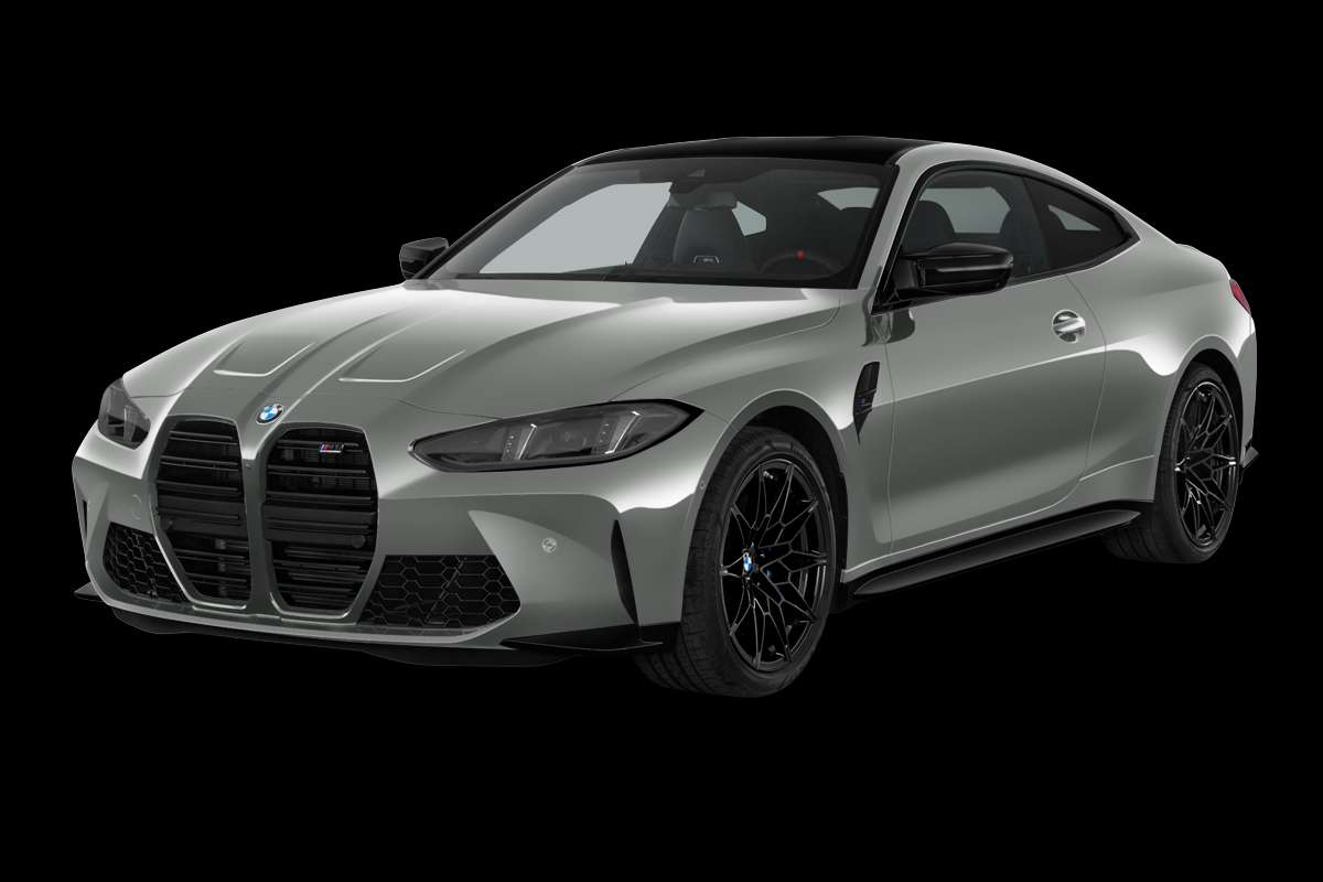 Schräge Frontansicht eines BMW 4er-Reihe, freigestellt