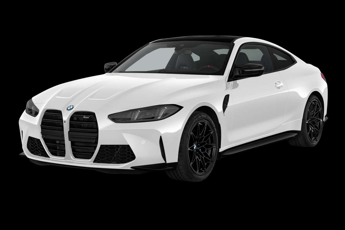 Schräge Frontansicht eines BMW 4er-Reihe, freigestellt