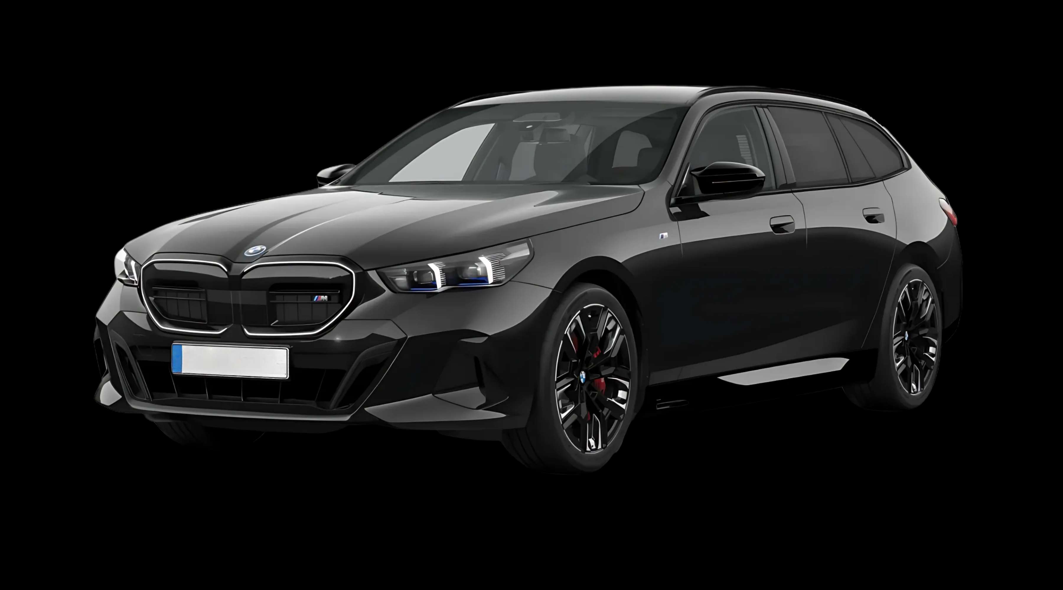 Schräge Frontansicht eines BMW 5er-Reihe, freigestellt