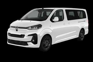 Schräge Frontansicht auf einen Citroën SpaceTourer Max, freigestellt