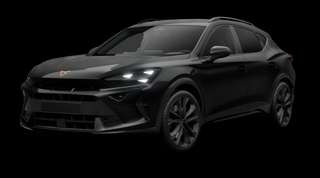 Schräge Frontansicht auf einen CUPRA Formentor VZ Black Edition, freigestellt