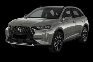 Schräge Frontansicht auf einen DS Automobiles DS 7 Étoile, freigestellt