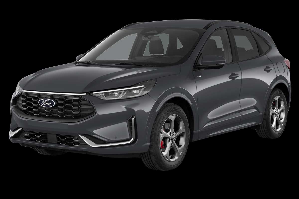 Schräge Frontansicht eines Ford Kuga, freigestellt