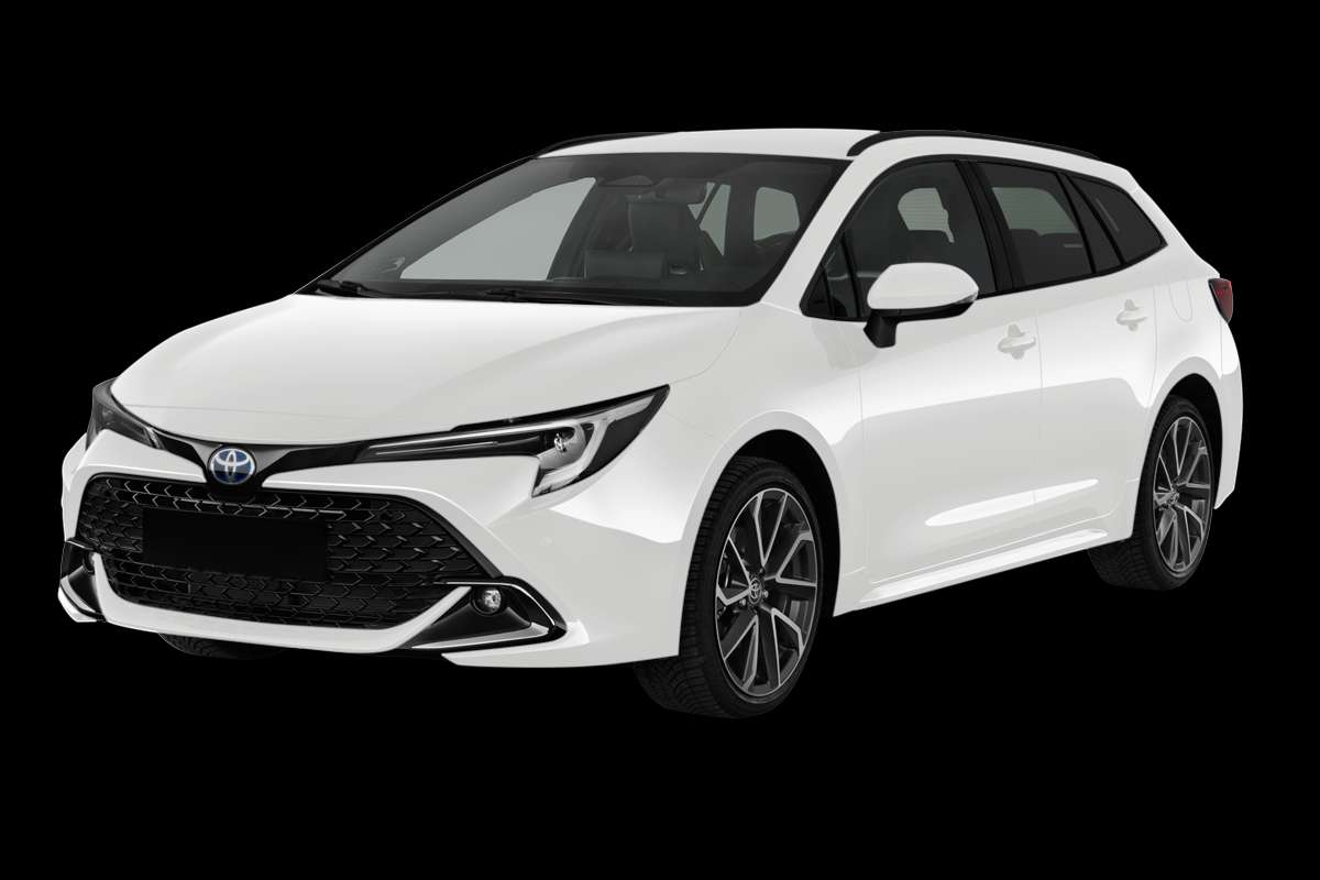 Schräge Frontansicht eines Toyota Corolla, freigestellt
