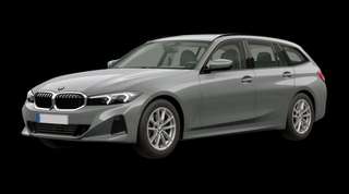 Schräge Frontansicht auf einen BMW 3er-Reihe , freigestellt