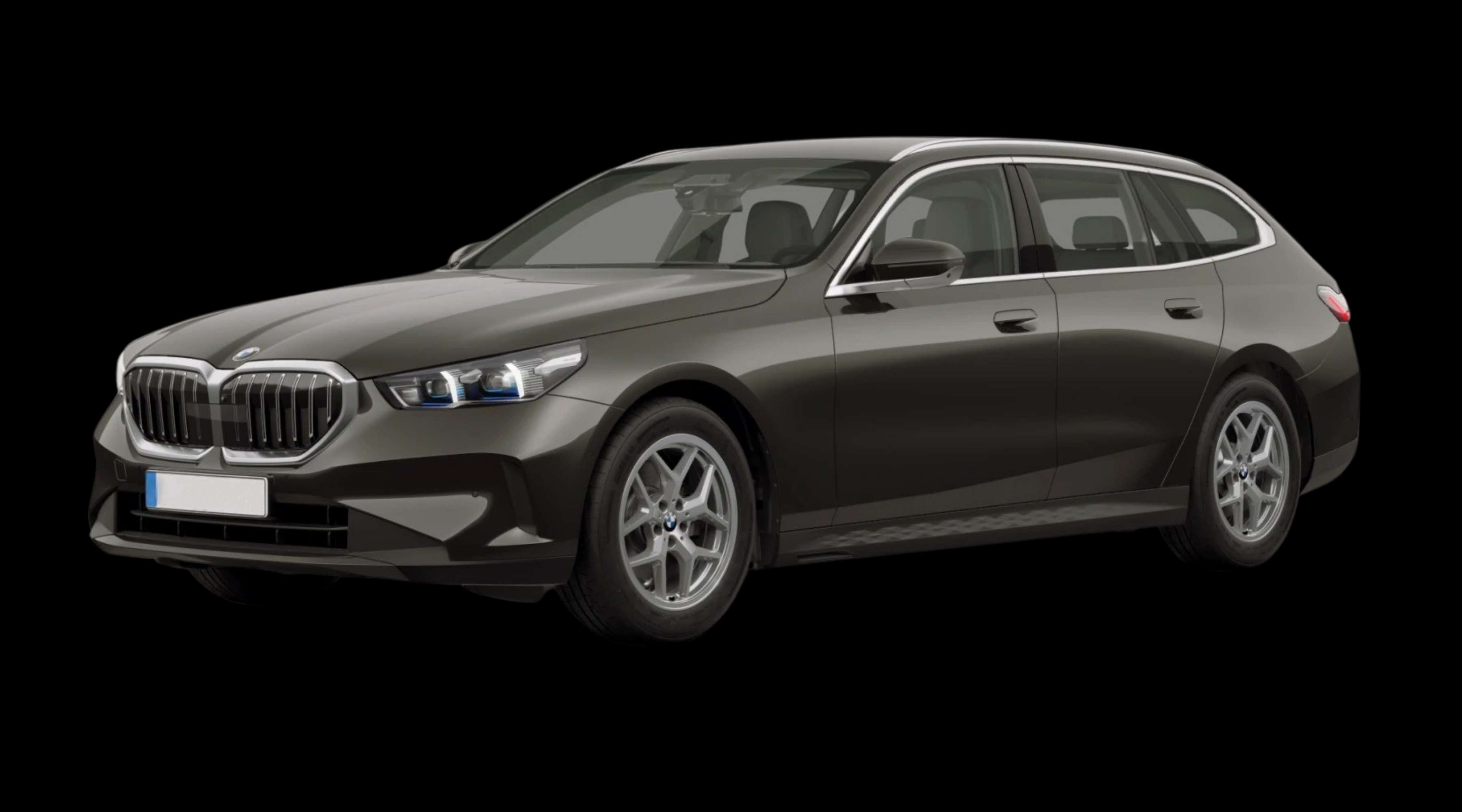 Schräge Frontansicht eines BMW 5er-Reihe, freigestellt