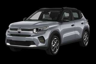 Schräge Frontansicht auf einen Citroën C3 PLUS, freigestellt