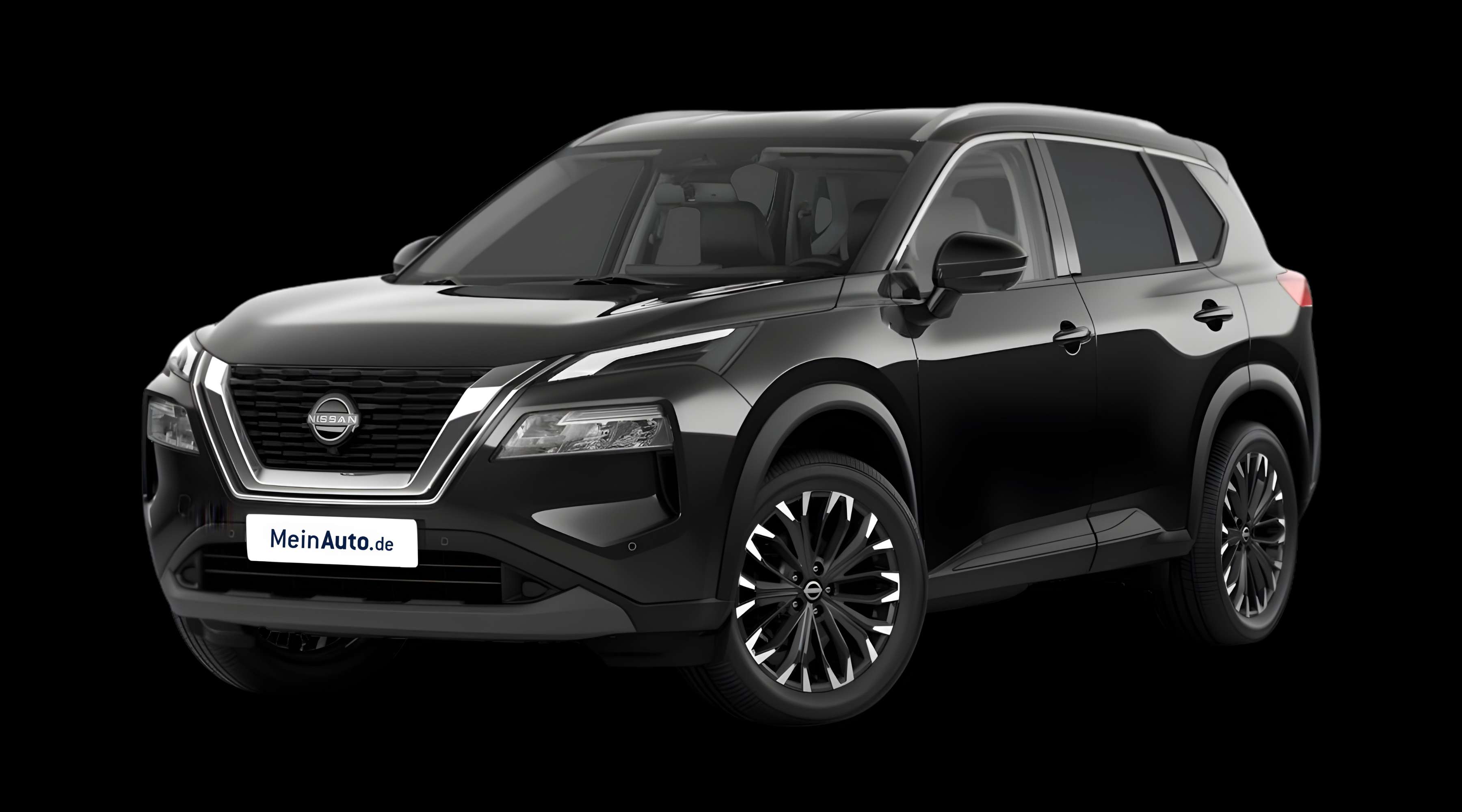 Schräge Frontansicht eines Nissan X-TRAIL, freigestellt