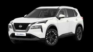 Schräge Frontansicht auf einen Nissan X-TRAIL N-CONNECTA, freigestellt