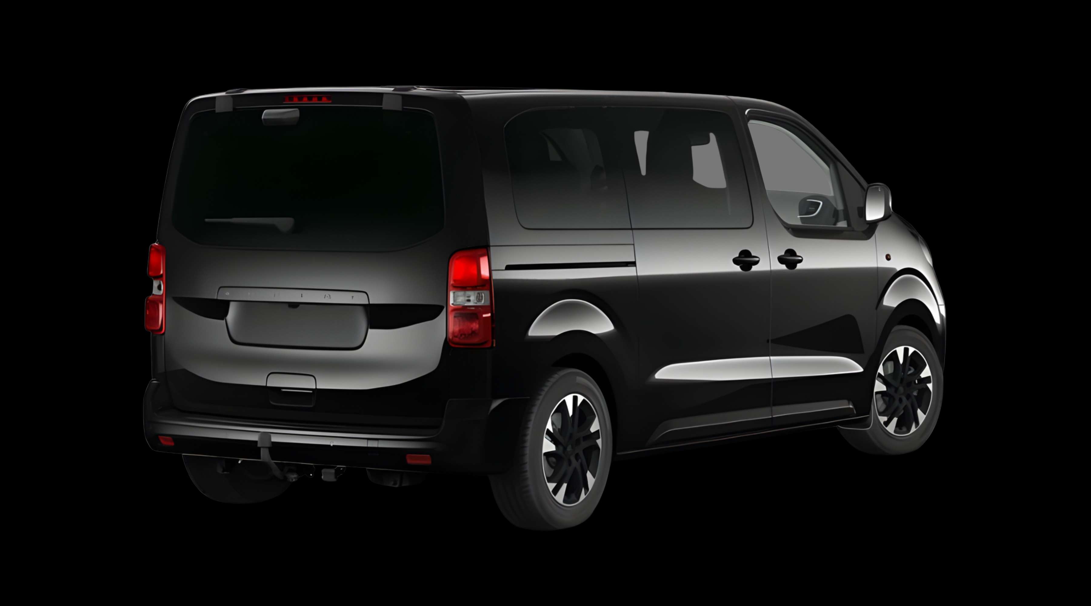 Schräge Heckansicht eines Opel Zafira, freigestellt