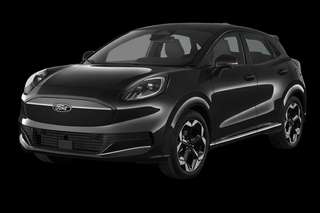 Schräge Frontansicht auf einen Ford Puma Gen-E Premium, freigestellt