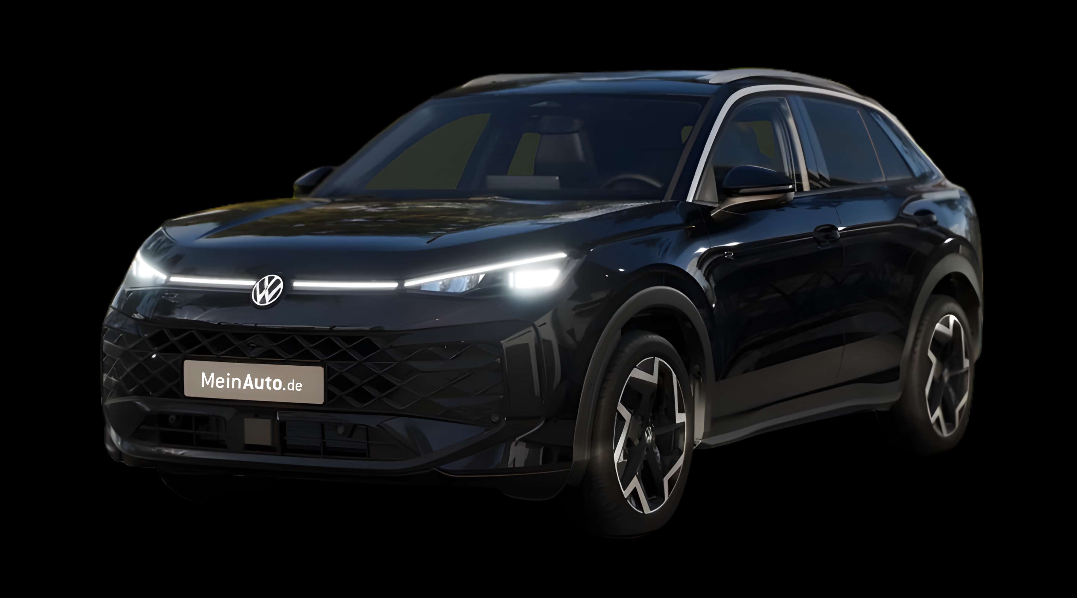 Schräge Frontansicht eines Volkswagen T-Roc, freigestellt